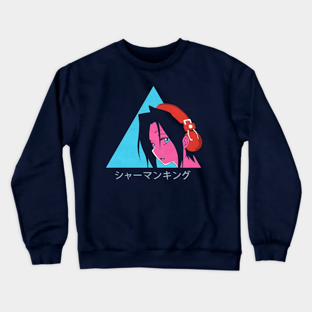 Shaman king - Yoh Asakura - Vaporwave Crewneck Sweatshirt by SirTeealot